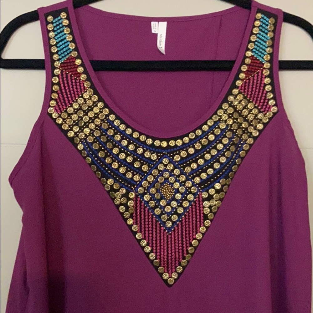 Purple Aztec Tank - Picture 2 of 5